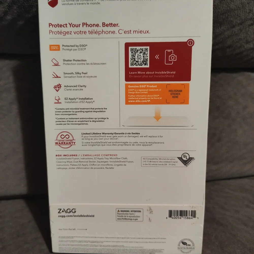 ZAGG  Glass Fusion Screen Protector for Samsung Galaxy S22+